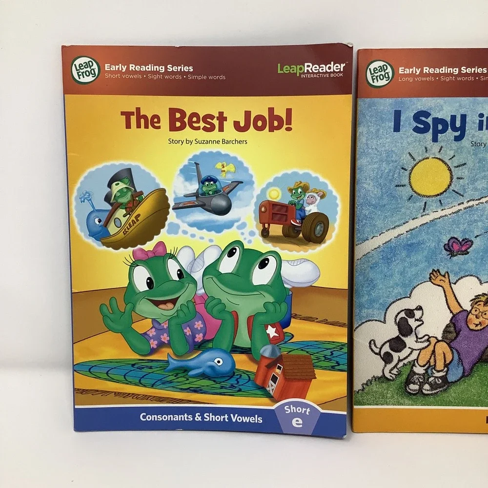 LeapFrog LeapReader Early Reading Books Lot 2‎ Best Job I Spy Sky Hardcover